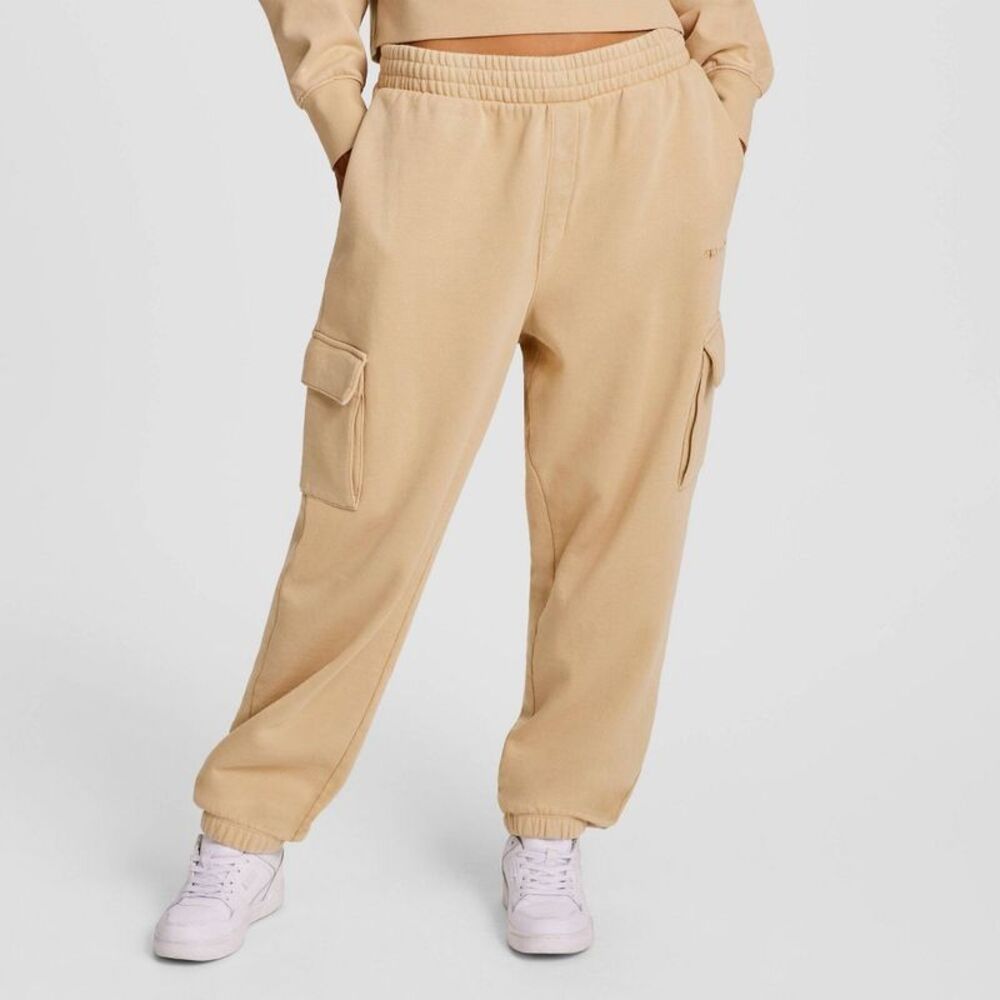Champion Women's Vintage Wash Relaxed Leg Fleece Pants - Tan S